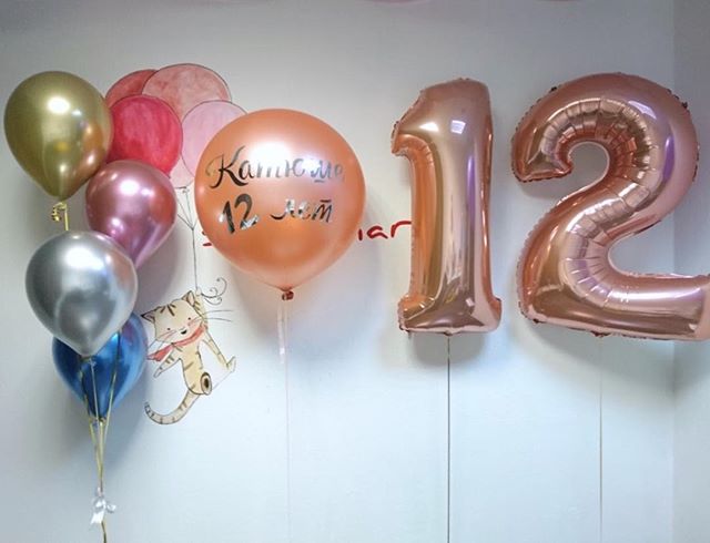 Гелевые шары на день рождения девочки 12 лет